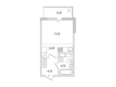 Студия 24.37 кв.м, ЖК «Ясно.Янино», 5 137 196 руб.