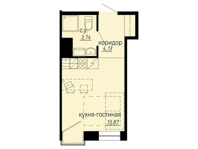 Студия 21.74 кв.м, iD Polytech (АйДи Политех), 8 913 400 руб.