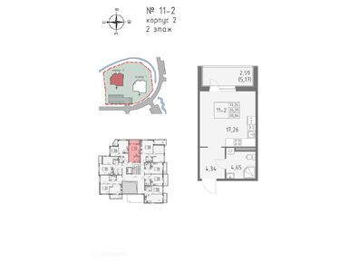 Студия 28.84 кв.м, ЖК «Серебряный ручей» (Point Токсово), 8 652 000 руб.