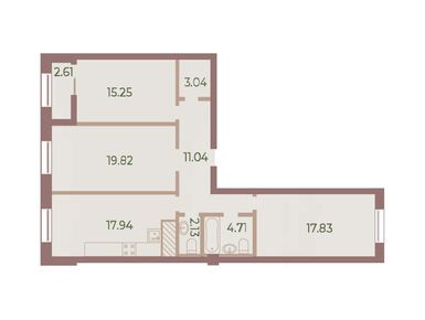 Планировки трехкомнатные в ЖК Neva Haus (Нева Хаус)