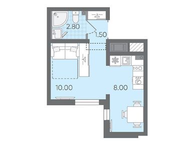 Студия 22.30 кв.м, ЖК «Цветной город», 4 193 470 руб.