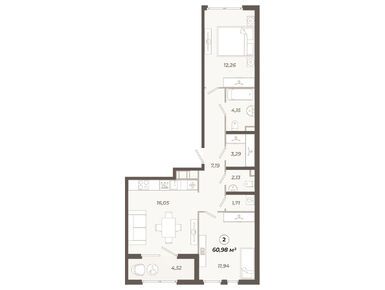 Планировки двухкомнатные в ЖК «Знатный»