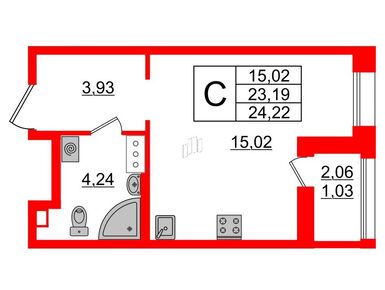 Студия 24.22 кв.м, ЖК «Аквилон Leaves», 8 432 435 руб.