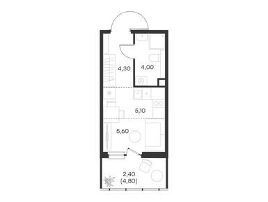 Студия 21.40 кв.м, Левел Мечникова, 7 508 124 руб.