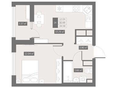 Планировки однокомнатные в UP-квартал «Новый Московский»