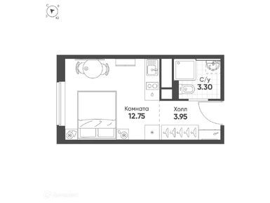 Студия 19.60 кв.м, ЖК «АВЕНЮ-АПАРТ ПУЛКОВО», 9 486 610 руб.