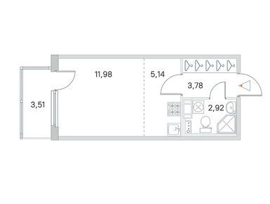 Планировки студии в ЖК «Любоград»