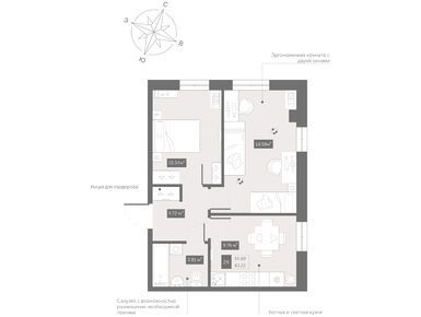 Планировки 1-к. апартаменты в «Zoom Черная речка» (Зум Черная речка)