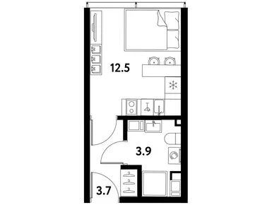 Студия 20.10 кв.м, МФК «МОСКО», 10 587 000 руб.