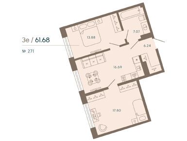 Планировки 2-к. апартаменты в «17/33 RESIDENCE на Петровском острове»