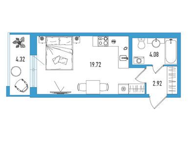 Студия 28.02 кв.м, ЖК «Искра Сити», 6 584 700 руб.