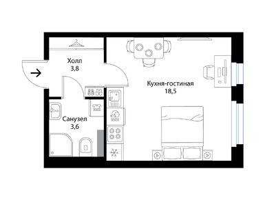 Студия 25.90 кв.м, ЖК «Экография», 5 702 921 руб.