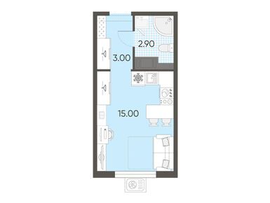 Студия 20.90 кв.м, ЖК «Ручьи», 4 790 907 руб.