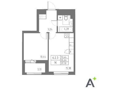 Планировки двухкомнатные в ЖК «Аквилон SOLAR» (Солар)