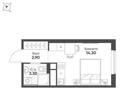 Студия 20.50 кв.м, ЖК «АВЕНЮ-АПАРТ ПУЛКОВО», 9 364 968 руб.