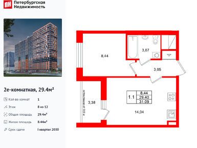 Планировки однокомнатные в ЖК «Город звёзд»