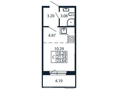 Планировки студии в ЖК «Полис Новоселье»