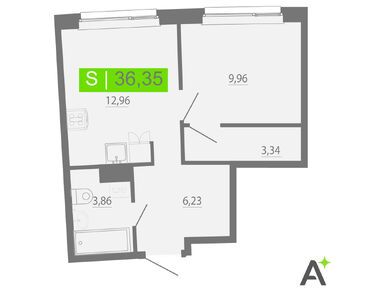 Планировки двухкомнатные в ЖК Аквилон RIVA (РИВА)