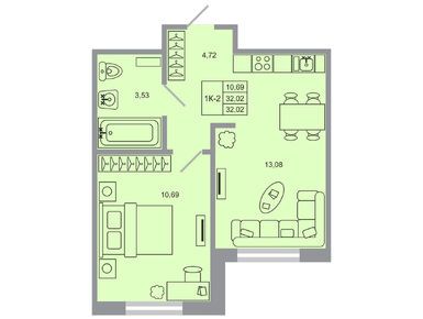 Студия 31.00 кв.м, ЖК «Стороны света-2», 5 301 000 руб.