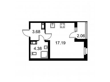 Студия 26.28 кв.м, ЖК «Квартал Заречье», 4 758 460 руб.