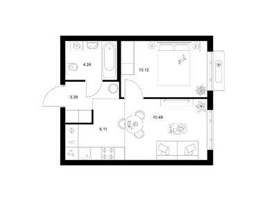 Планировки однокомнатные в Таллинский парк