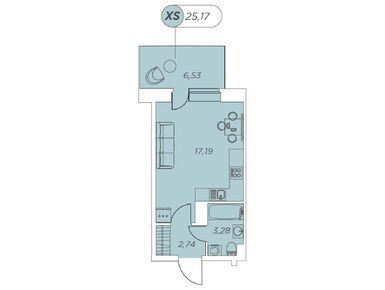 Студия 25.00 кв.м, ЖК «Аквилон Сторис», 6 417 332 руб.