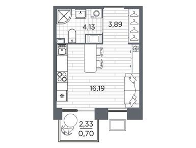 Студия 24.91 кв.м, ЖК «Респект», 12 131 170 руб.