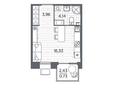 Студия 25.16 кв.м, ЖК «Респект», 12 353 560 руб.