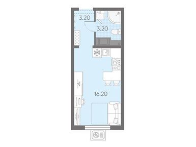 Студия 22.60 кв.м, ЖК «Ручьи», 4 505 310 руб.