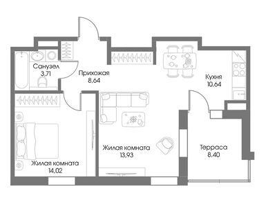 Планировки 3-к. апартаменты в «Резиденции Рощино» (Рощино Residence)