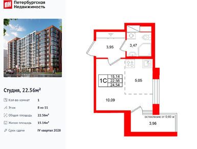 Планировки студии в ЖК «Титул в Московском»