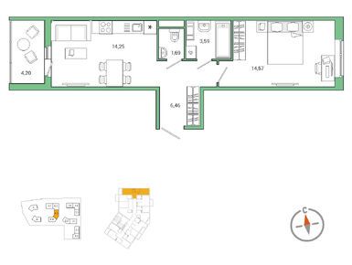 1-комнатная 42.66 кв.м, ЖК Jaanila Drive (Янила Драйв), 8 549 064 руб.