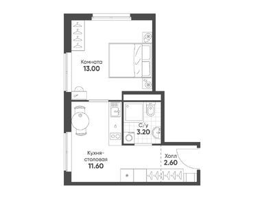 1-комнатные 30.40 кв.м, Avenue Apart Pulkovo, 9 256 203 руб.