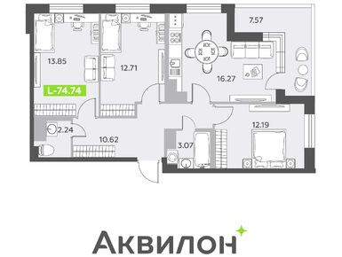 Планировки четырехкомнатные в ЖК «Аквилон ALL in 3.0»