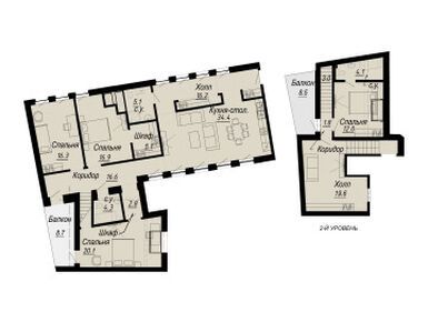 Планировки четырехкомнатные в ЖК Meltzer Hall (Мельцер Холл)