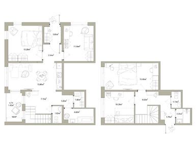 Планировки четырехкомнатные в ЖК «Тишин»