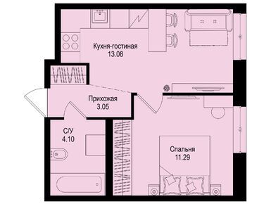 Планировки двухкомнатные в ЖК iD Kudrovo II (Айди Кудрово 2)