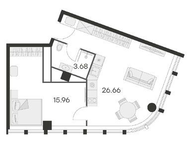Планировки 1-к. апартаменты в «25/7 Заневский»