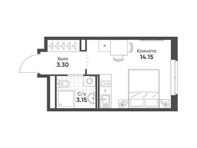 Студия 20.60 кв.м, Avenue Apart Pulkovo, 8 641 548 руб.