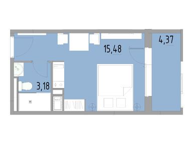 Студия 22.91 кв.м, Апарт-отель Cosmos Smart Yuzhny (Космос ВСМ), 5 568 825 руб.