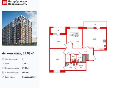 Планировки трехкомнатные в ЖК «Астра Континенталь»