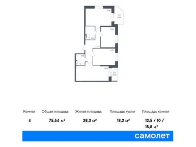 Планировки трехкомнатные в ЖК «Живи! В Рыбацком»