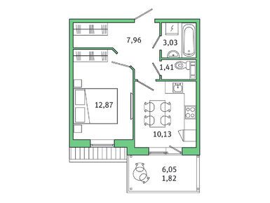1-комнатная 36.20 кв.м, Финский городок Юттери, 8 521 842 руб.