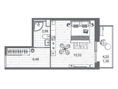 Планировки студии в ЖК FRIENDS (Френдс)