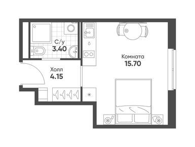 Студия 23.25 кв.м, Avenue Apart Pulkovo, 7 559 985 руб.