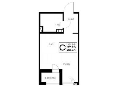 Студия 28.34 кв.м, ЖК «Борский», 7 970 625 руб.