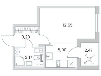 Студия 23.92 кв.м, ЖК «Любоград», 7 484 568 руб.