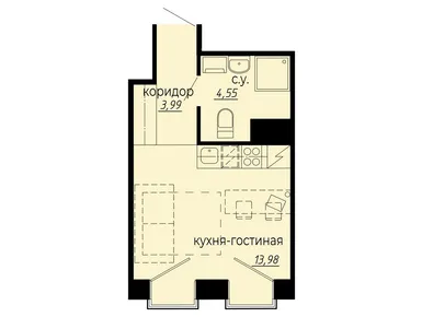 Студия 22.52 кв.м, iD Polytech (АйДи Политех), 9 233 200 руб.