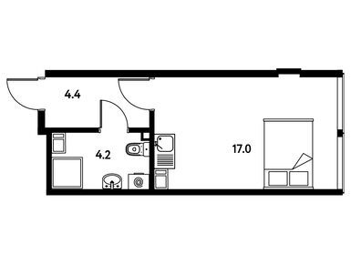 Студия 25.60 кв.м, МФК «МОСКО», 9 109 955 руб.