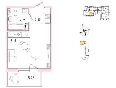 Студия 31.26 кв.м, ЖК «IQ Гатчина», 5 792 478 руб.